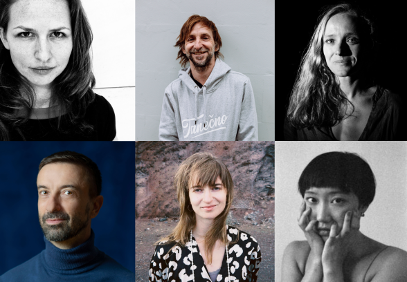 hore zľava: Stanislava Vlk Vlčeková, Jaro Viňarský, Lívia MM Balážová; dolu zľava: Juraj Korec, Silvia Buranovská, Eunjeong Oh